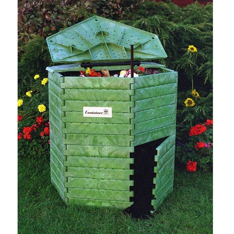 260 Litre Zero Maintenance Plastic Composter Bin Compost Box Weatherproof Garden 