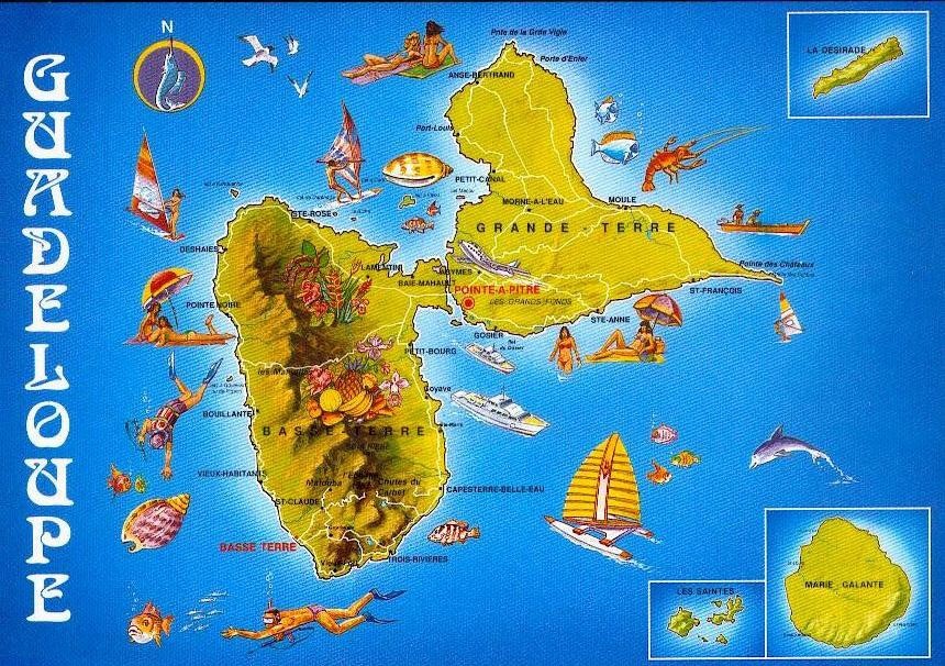 carte touristique de la guadeloupe