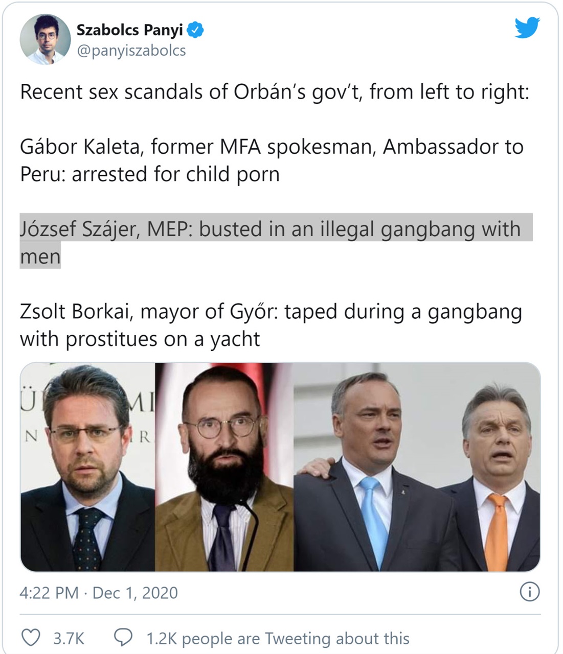 Na mađarski političar jahti seks Mađarski političar